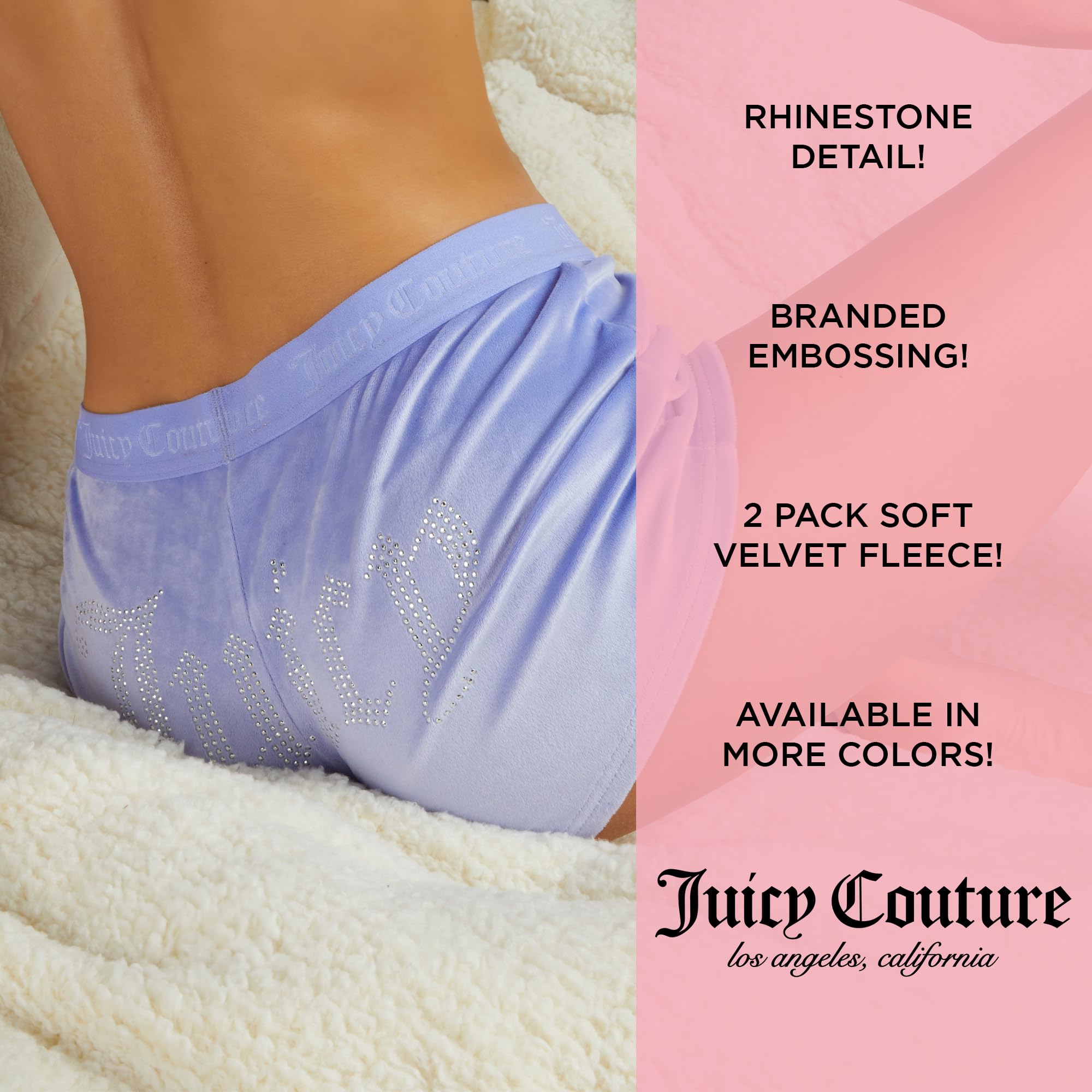 Juicy Couture Velvet Fleece Two Pack Short Set pantaloncini Donna