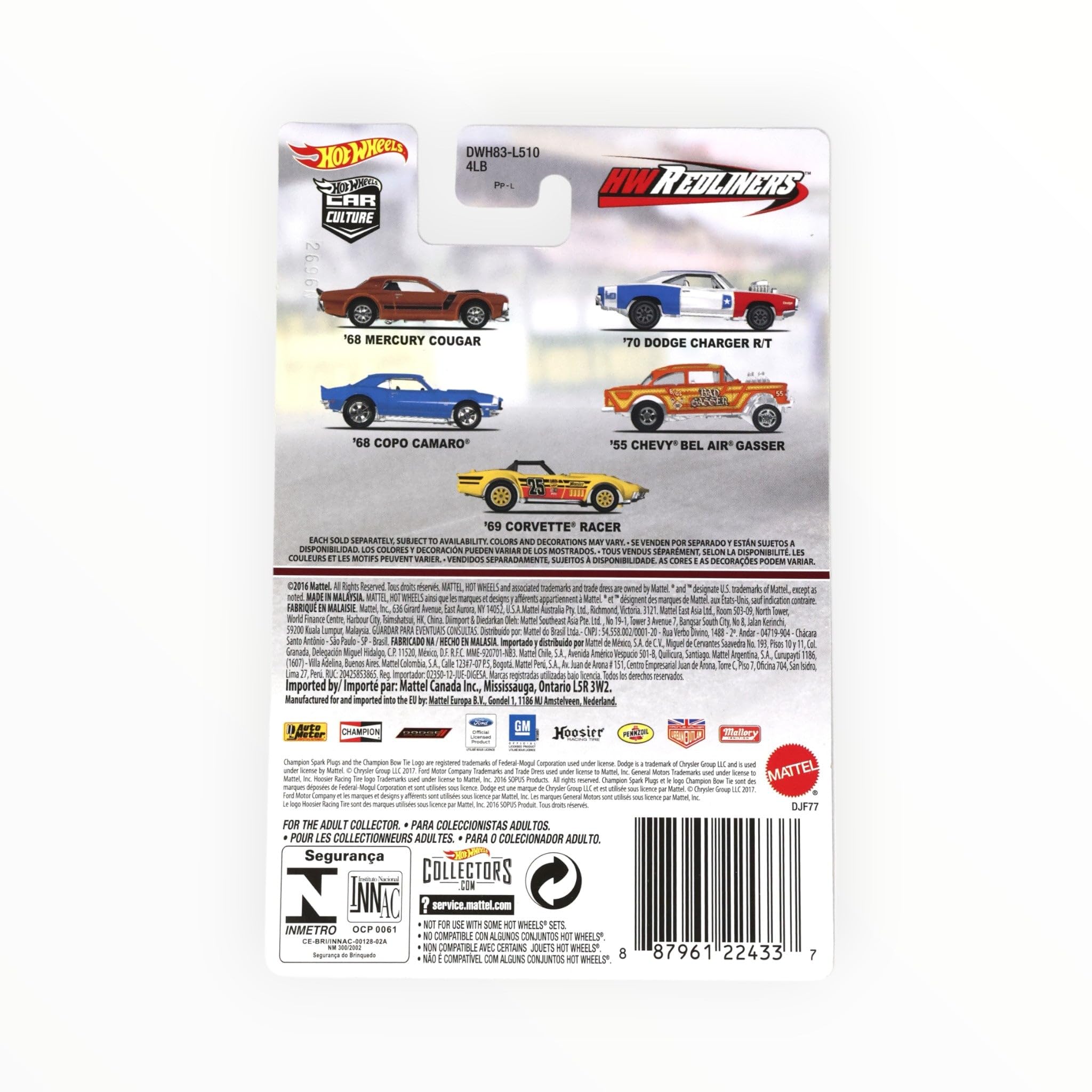 Amazon.com: Hot Wheels '70 Dodge Charger R/T, HW Redliners 2/5 Car