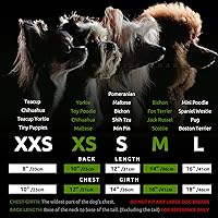 Vista 6 de Fitwarm - Vestido navideño con mangas abullonadas para perros, elegante atuendo navideño para perros, ropa para perritos pequeños, ropa