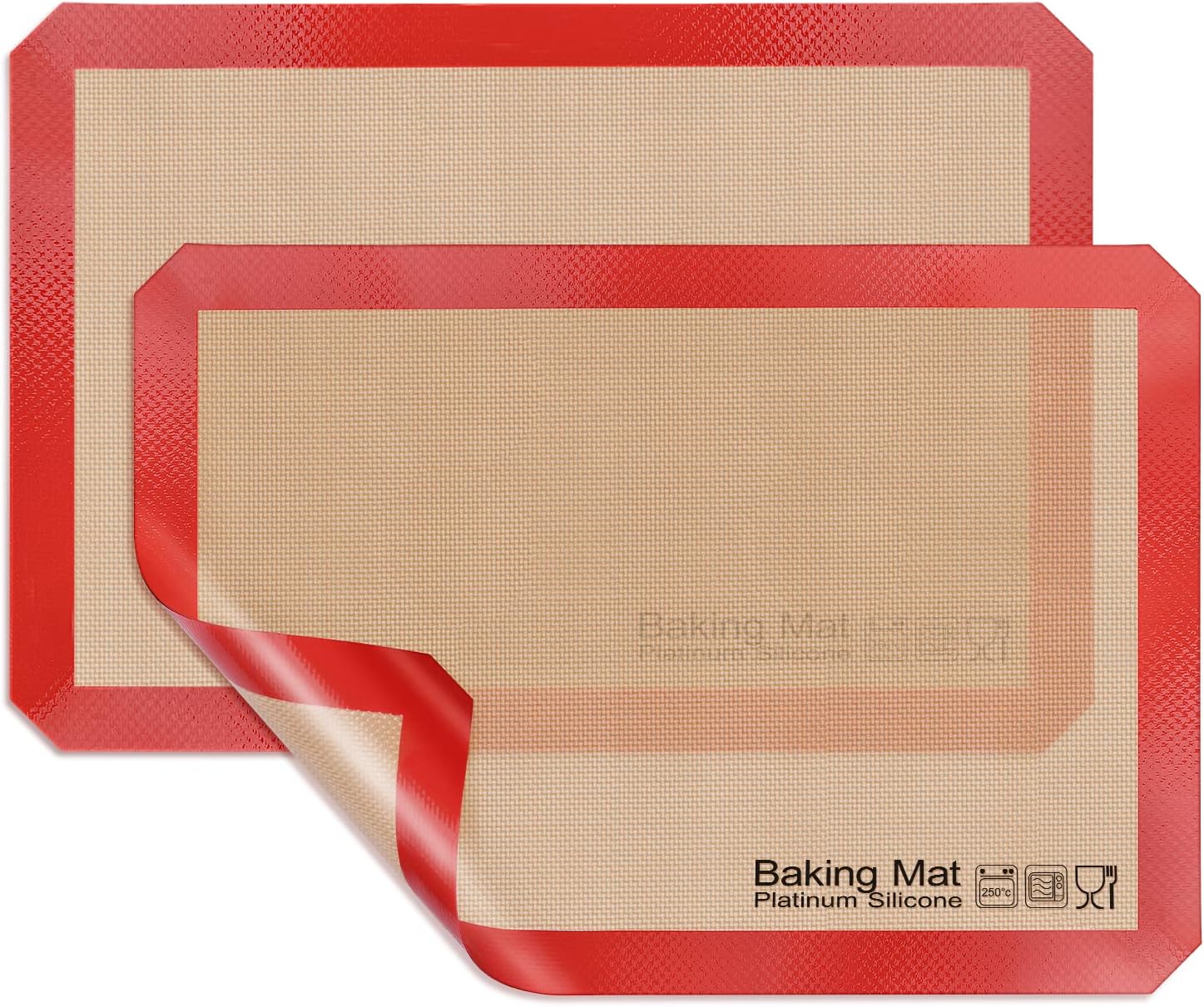 Silicone Baking Mat, Sopito 2pcs Non Stick Baking Mat 16.5"x11