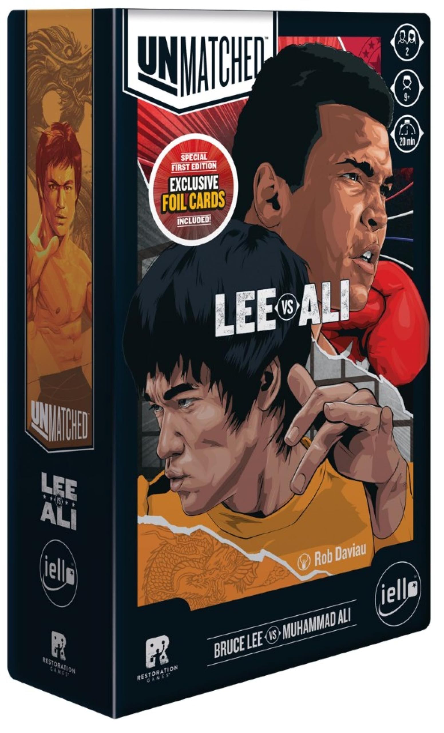IELLO | Unmatched: Bruce Lee vs Muhammad Ali | Board Game | Ages 9+ | 2 Players | 20 Minutes Playing Time