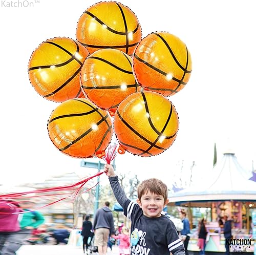 Miniatura 8 de Globos grandes de baloncesto de 18 pulgadas, paquete de 16, decoraciones de fiesta de baloncesto, suministros de fiesta de cumpleaños con temática