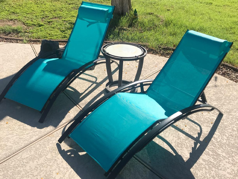 Amazon.com : Purple Leaf Patio Chaise Lounge Set of 3 Outdoor