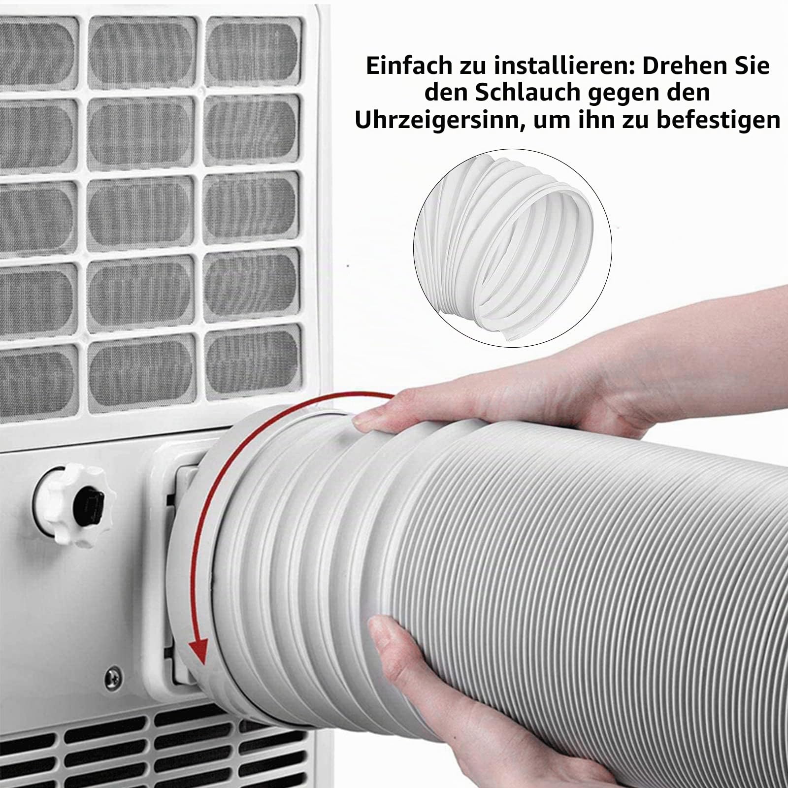 Tragbarer Klimaanlage Schlauch 3M Flexibler Abluftschlauch 150 mm Durchmesser PVC-Klimagerät Ersatzschlauch Klimaanlagen Schlauch Verlängerung Klimaanlagenrohr