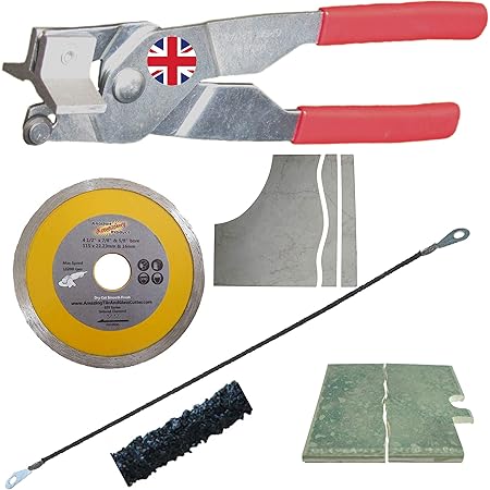 Amazon Com The Amazing Tile And Glass Cutter Kit 1 Sierra Para Cortar Formas En Azulejos De Pared Y Una Hoja De Diamante Para Cortar Formas En Porcelana Y Azulejos De Granito