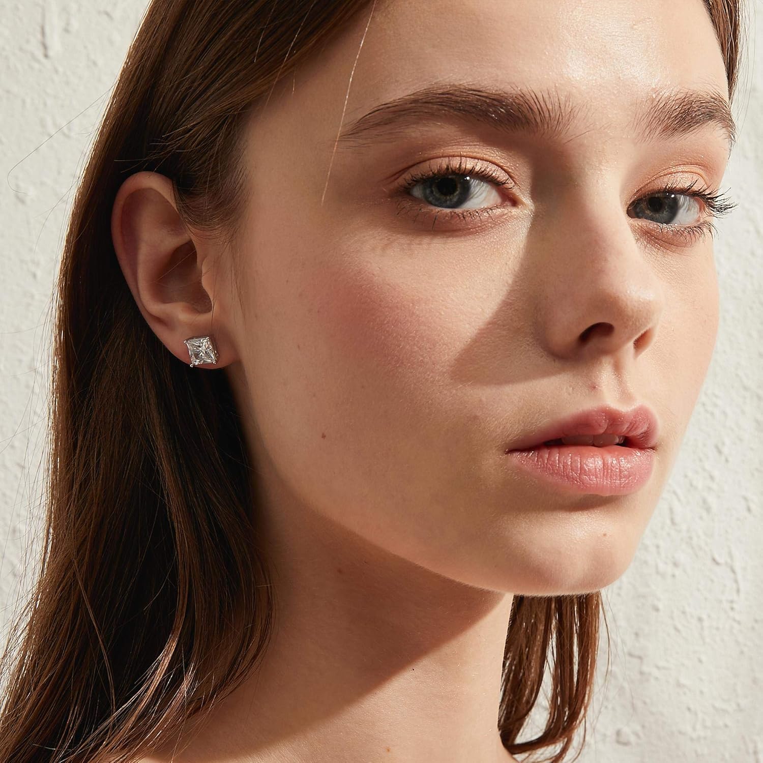 925 Sterling Silver Stud Earrings for Women & Men | Hypoallergenic Cubic Zirconia Earrings | 4MM, 5MM, 6MM, 8MM