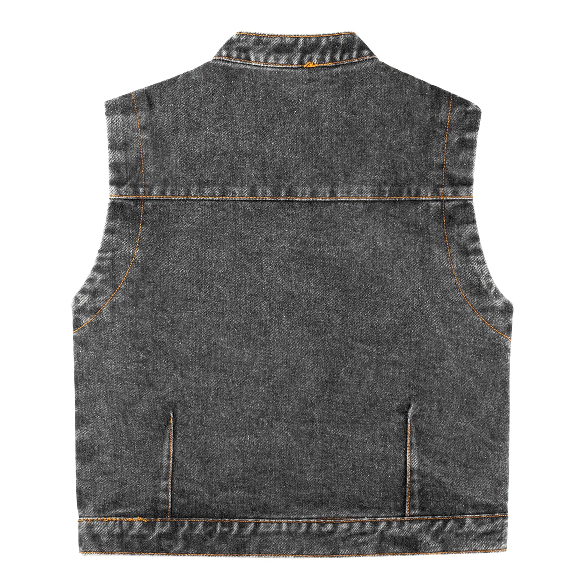 Bebé Niños pequeños Mezclilla Chalecos Primavera Otoño Sin Mangas Chaqueta Niños Niñas Cuello Alza Top Sólido Clásica Casual Botones Ropa de Abrigo