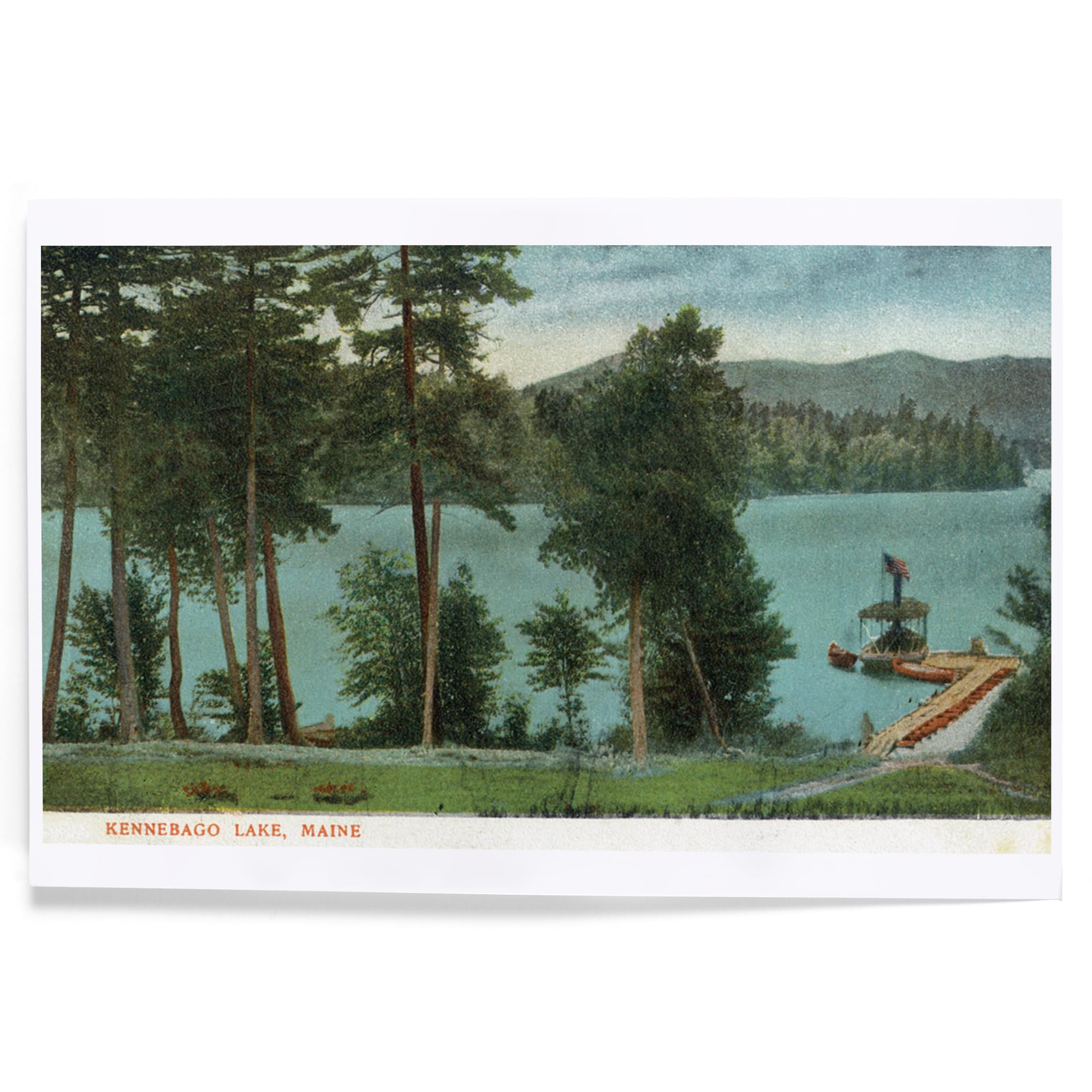 Lantern Press 8x12 Art Print, Maine, Scenic View of Kennebago Lake