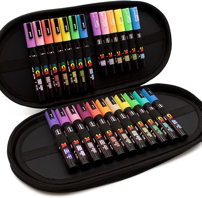 Posca PC5M / PC3M / PC1M Paint Marker Art Pens Display Case of