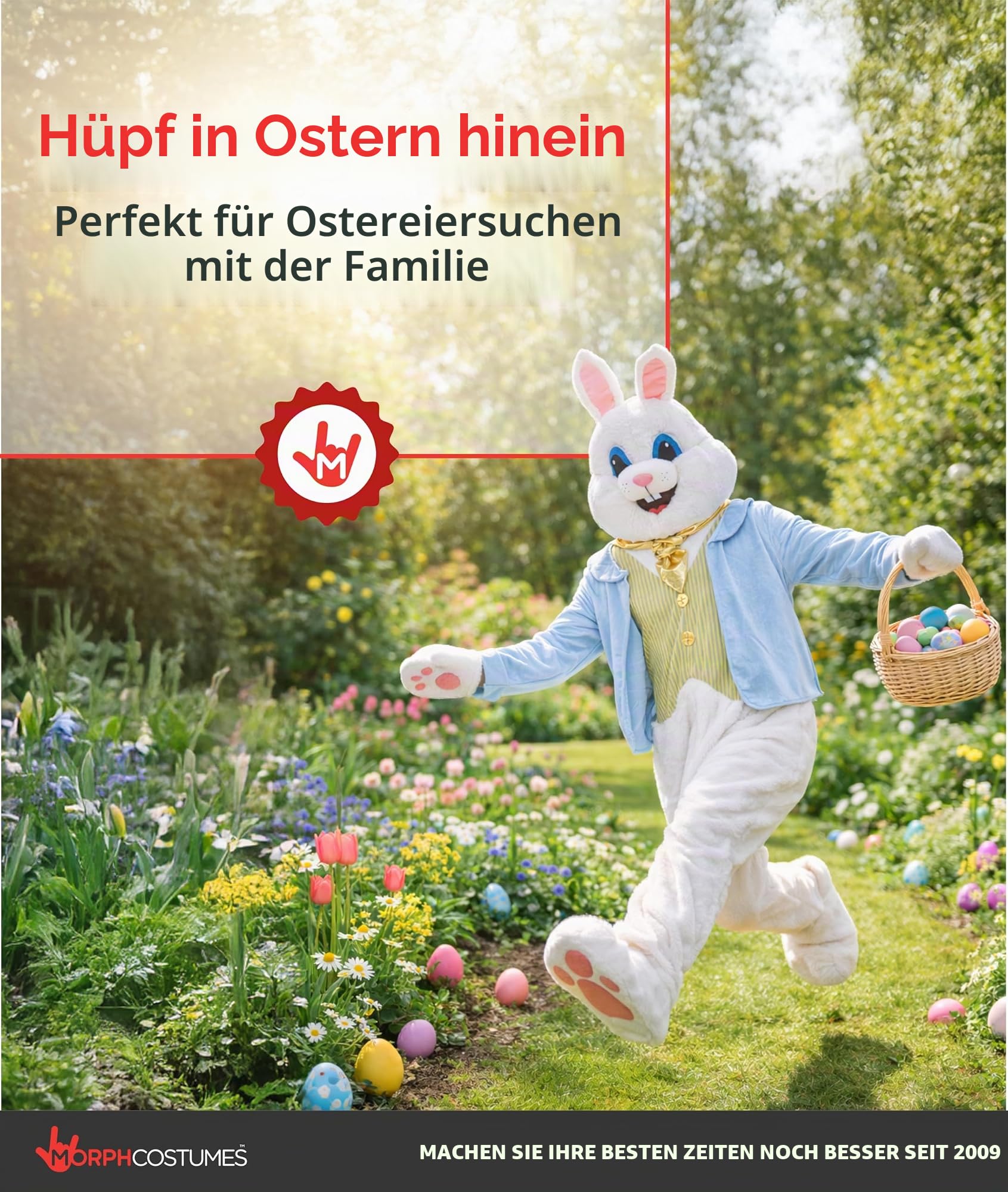 Morph Hasenkostüm Erwachsene, Hasenkostüm Männer, Hasenkostüm Herren, Kostüm Hase Herren, Kostüm Hase Erwachsene, Osterhasenkostüm Hasenkostüm, Maskottchen Kostüm Erwachsene, Onesie Damen