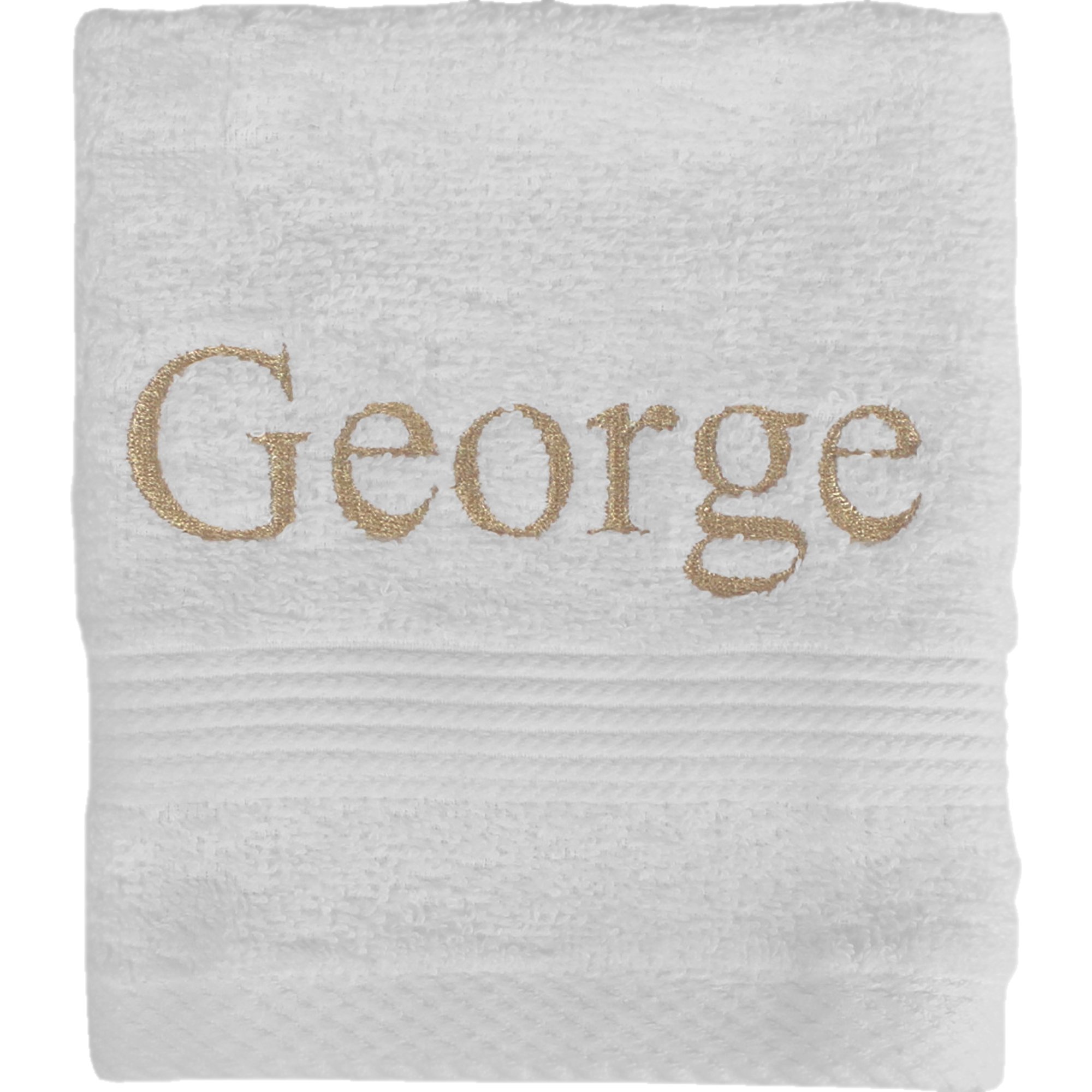 Teddyt's White Personalised Face Towel With Embroidered Name (White)