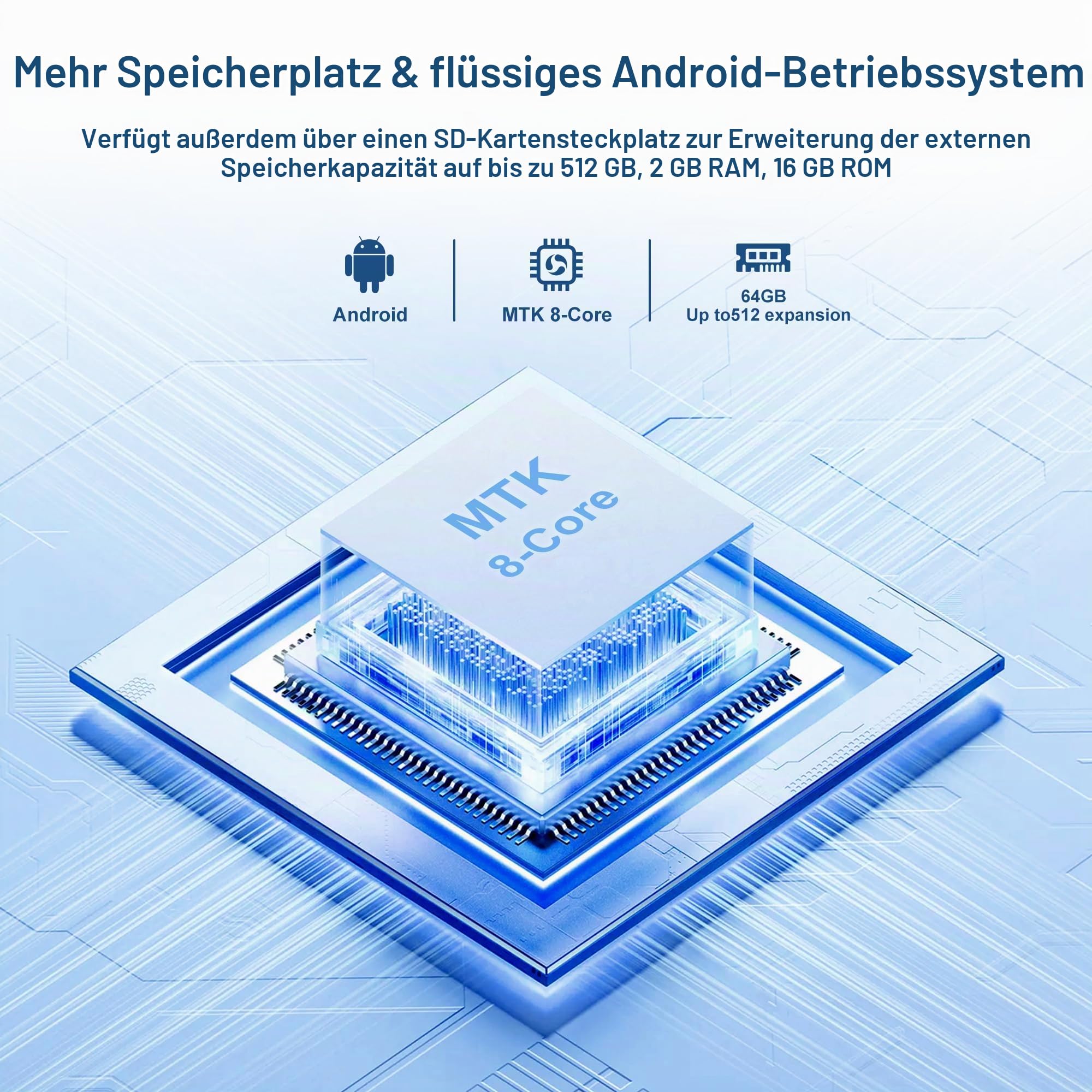 Diofox 80GB MP3 Player mit Bluetooth und WiFi, 4,0-Zoll Touchscreen, 1080P, 2000mAh, MP3 MP4 Player Android, Spotify, Amazon Music, Deezer, Play Store, HiFi Sound Digital Music Player (Blau)