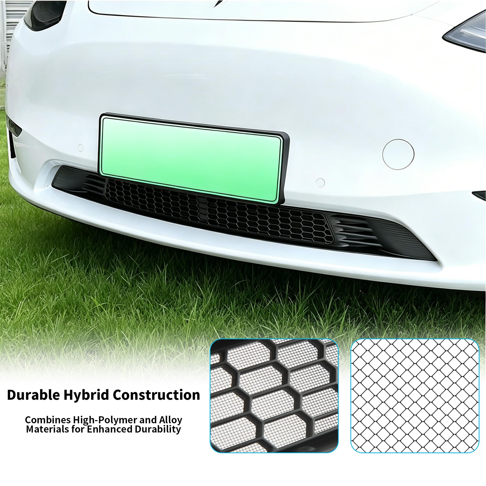 Rejilla de Malla para Parrilla Delantera para Tesla Model 3 2017-2023 Front Grill Mesh Grille Inserts, Parachoques Delantero Automotriz, Rejilla de Ventilación de Entrada de Aire