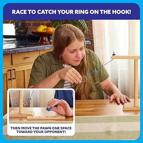 Miniatura 3 de Hook & Ring Family de Relatable - Emocionante juego de lanzamiento de anillos para reuniones familiares, divertido juego de 2 jugadores para niños y