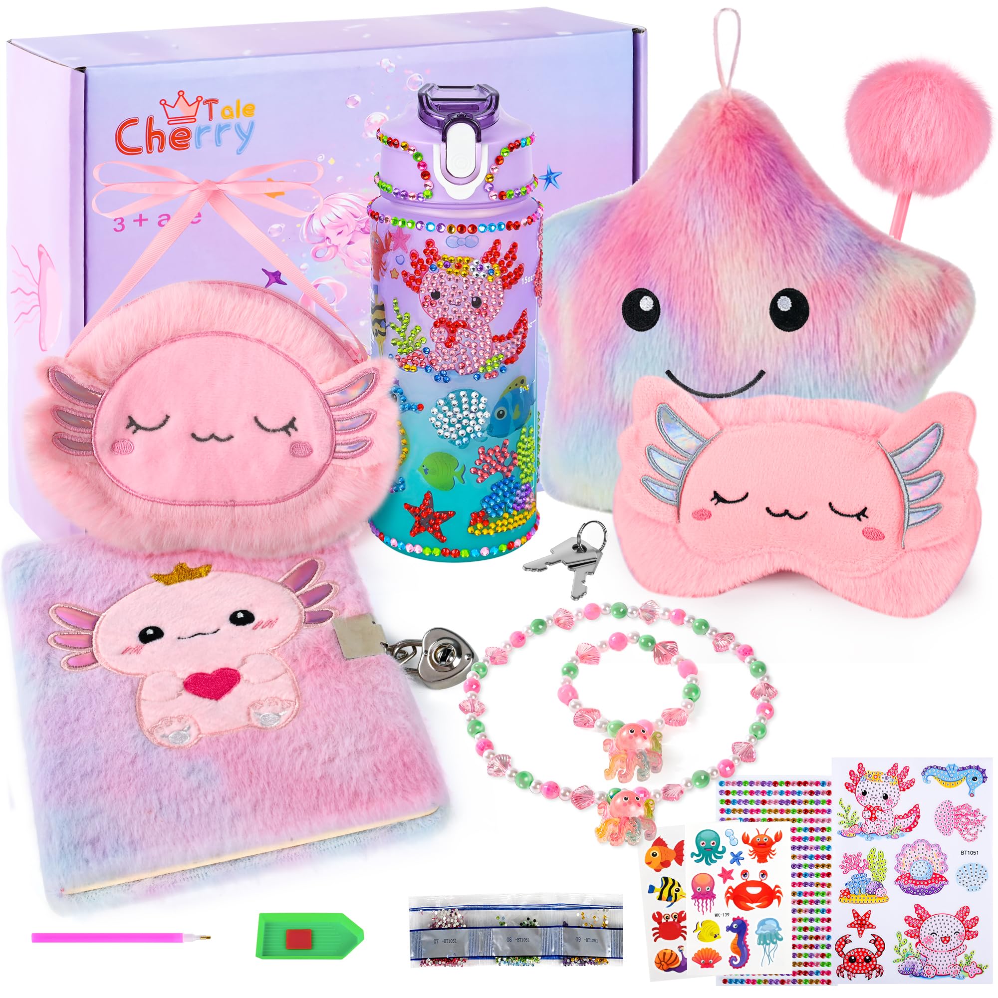 Cherry Tale Axolotl Birthday Gifts for Girls Age 3+, Girls Toy Age 6-8 9 10