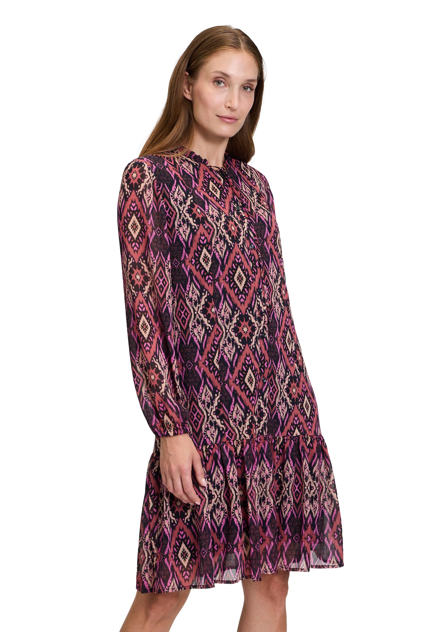 Cartoon Damen Chiffonkleid mit Stufen