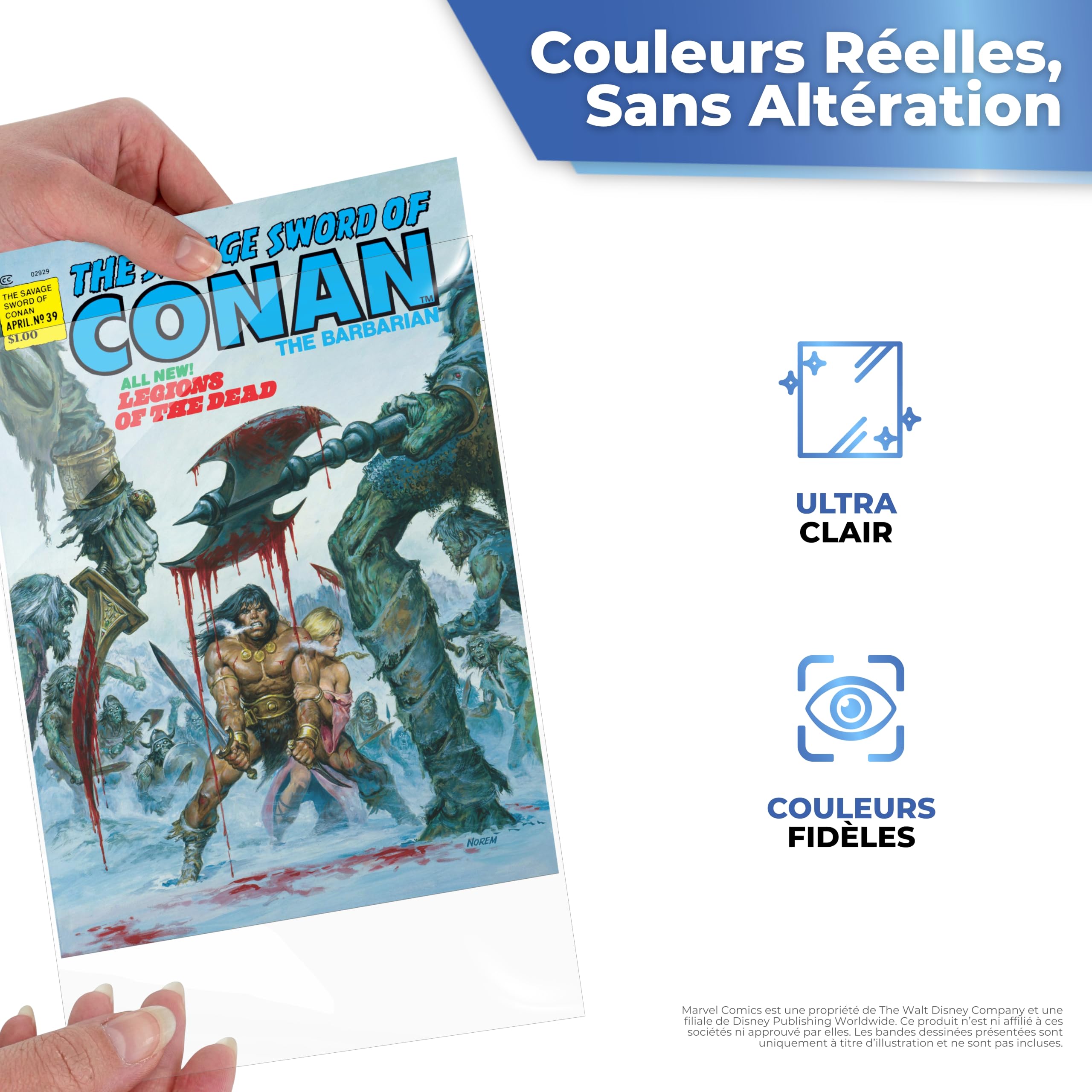 Pochettes Comics Magazine Size (Lot de 100) – Comic Bags avec Fermeture Adhésive, Sans Acide, Ajustement Précis pour BD Grand Format, Haute Transparence