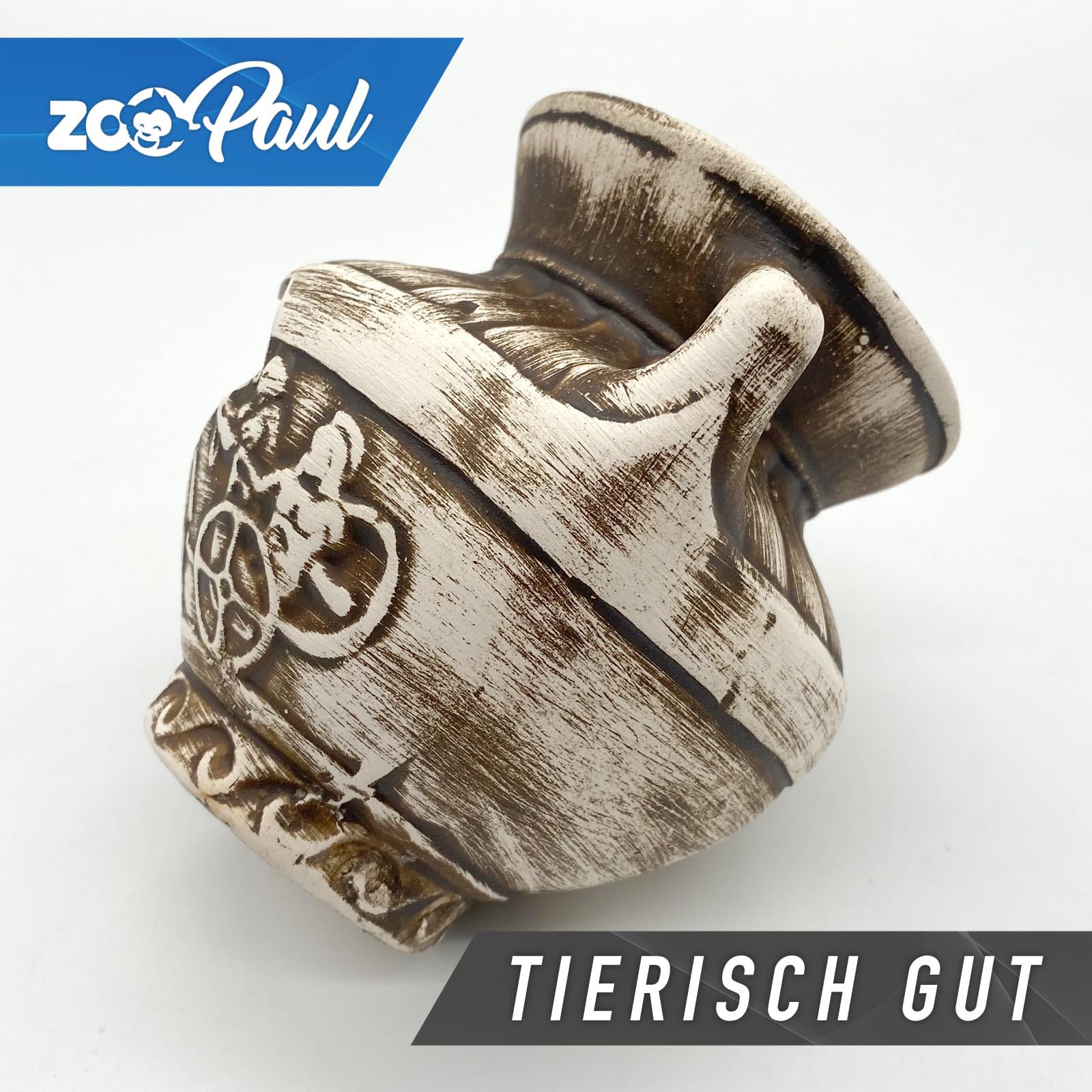ZooPaul Sprudel Set Keramik Deko und Pumpe + Zubehör Aquarium römische Vase Gefäß Versteck