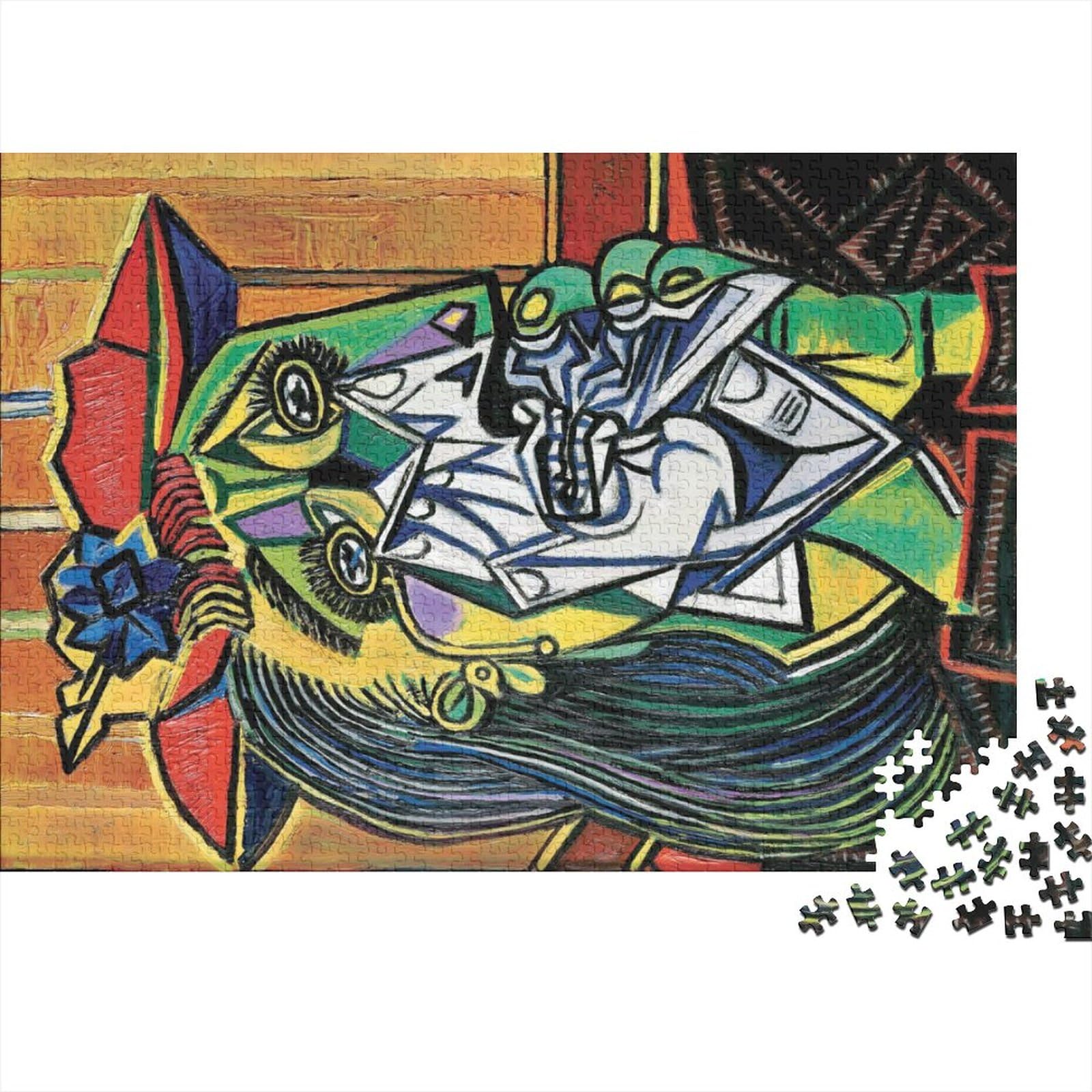 Pablo Picasso Rompecabezas De Madera 3D 1000 Piezas, Imposible Puzzle, Puzzle Adultos 1000 Piece Jigsaw Puzzles, Rompecabezas para Adultos Y Adolescente