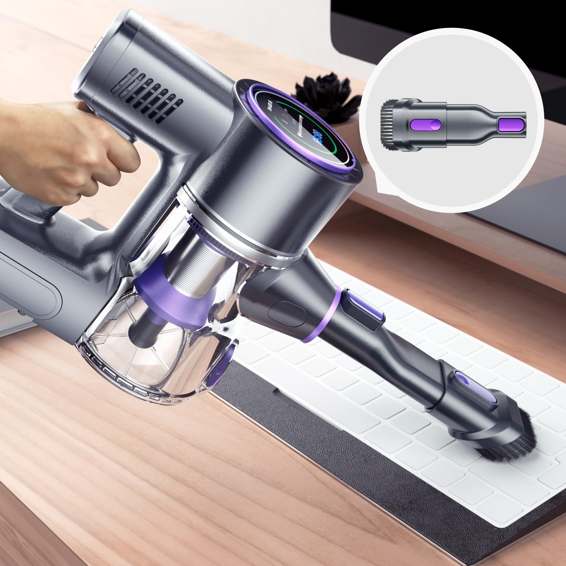 Amazon.co.jp: SmartAI コードレス掃除機P40用交換部品 2in1ブラシ