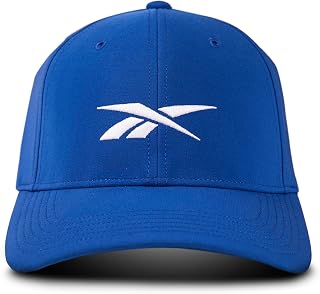 Reebok Men's Range Hat | Golf | Sun Protection | Fitted | Six Panel | Stretch | Breathable | Lightweight | Recycled Polyester
