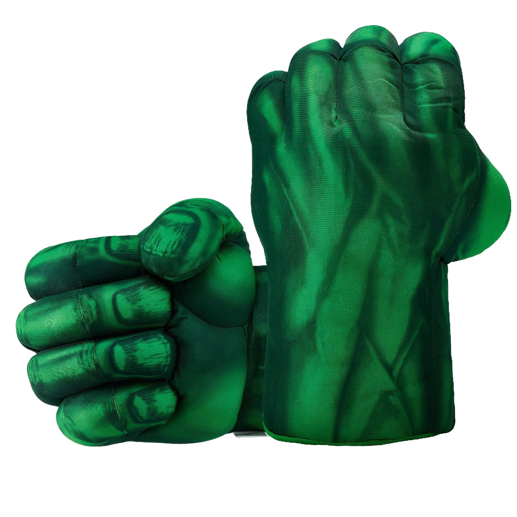 PROVAINT Superhero Gloves Toy Fists for Kids – Soft Plush Costume Accessories for Pretend Play, Cosplay, Dress Up – Boys & Girls Gift for Christmas, Halloween, Birthday (1 Pair, Green)