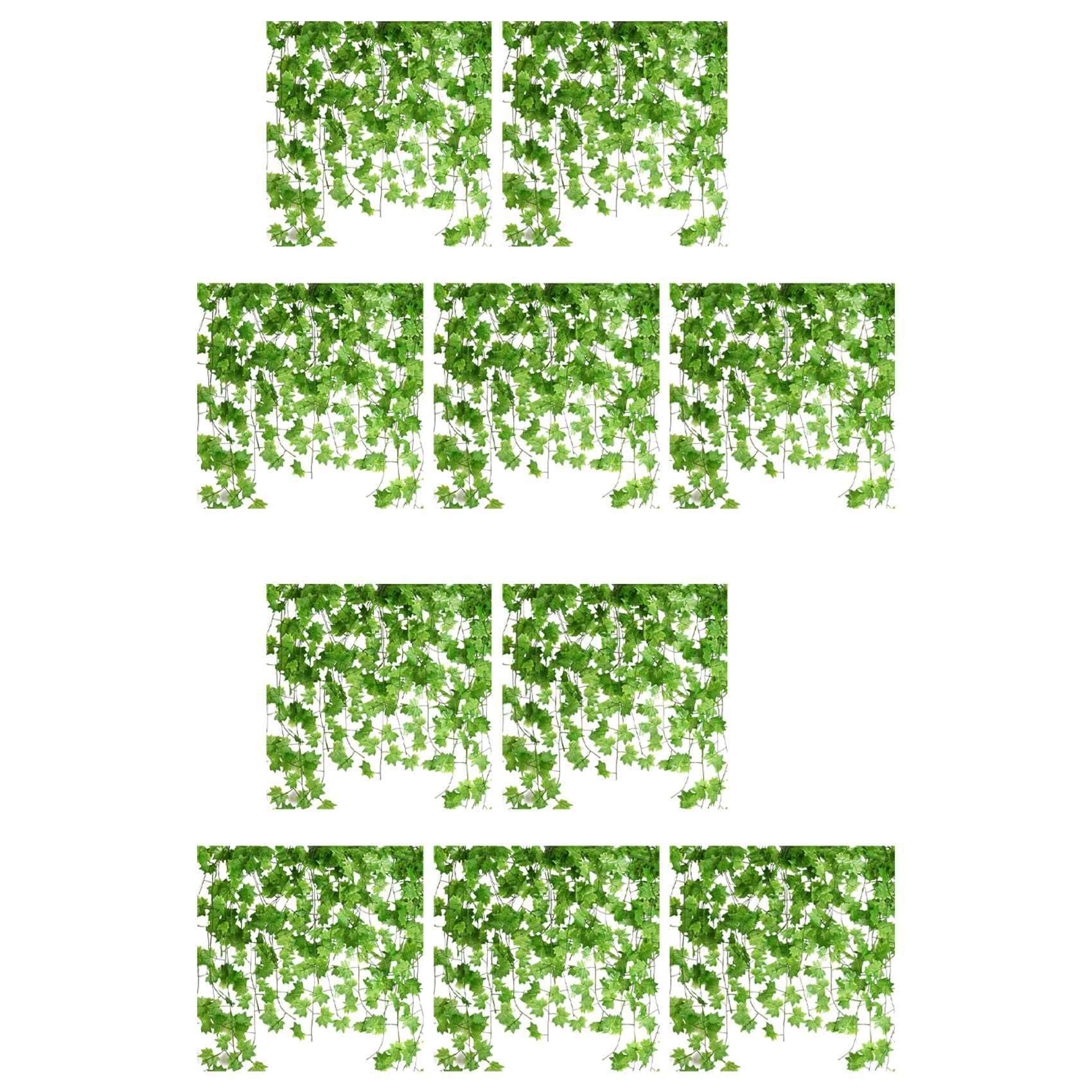 Hndhbfgrt 120 Pcs 7.5Ft Artificial Maple Leaves Hanging Vines, Fake Ivy Garland Hanging Plants