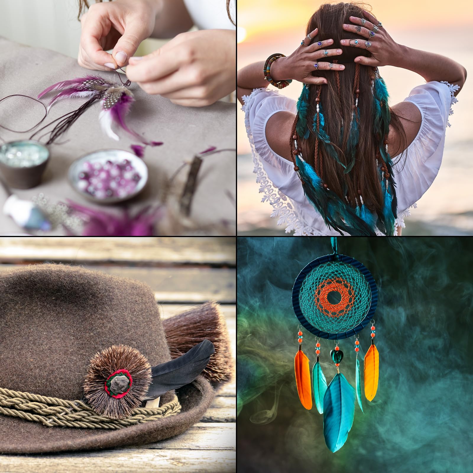 PATIKIL 5-6 Pulgadas Plumas Gallo, 100 Paquete Granel Plumas Naturales para Artesanías Carnaval Trabajo Hecho a Mano Ropa Disfraces Boda Fiesta Estilo 2, Claro Marrón