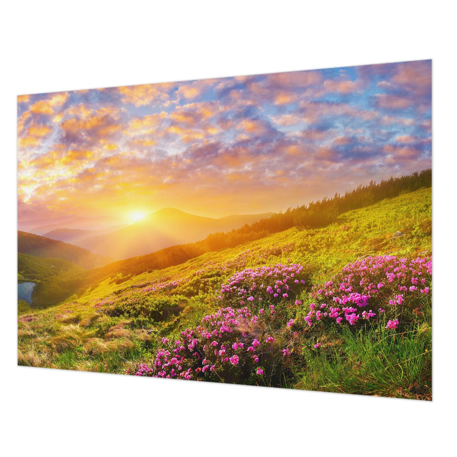 Revêtement mural intissé pour chambre à coucher style montagnes