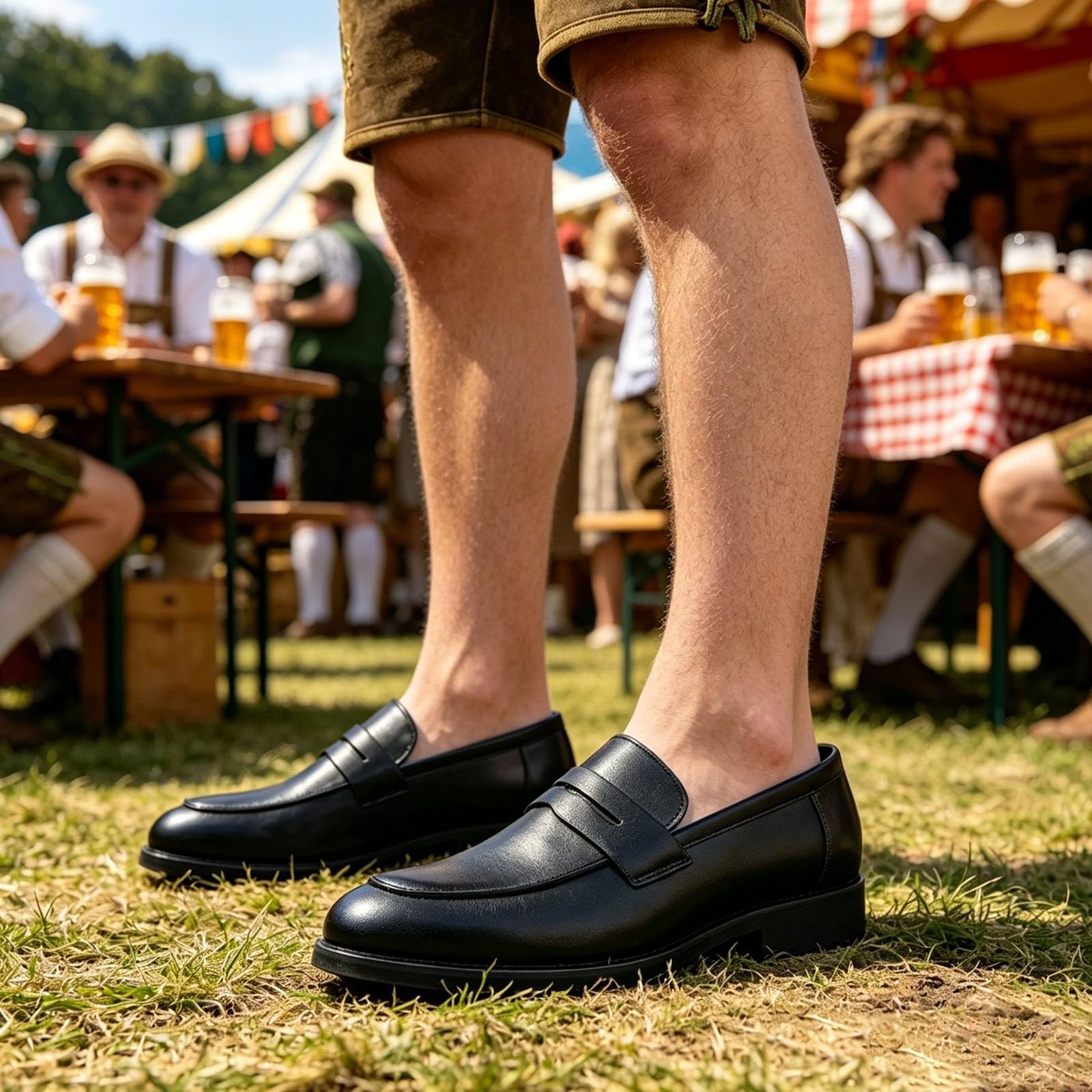 Mocasines Business Casual con diseño de Borla, Punta Cuadrada, Zapatos cómodos para Conducir, Ideales para pies Extra Anchos.