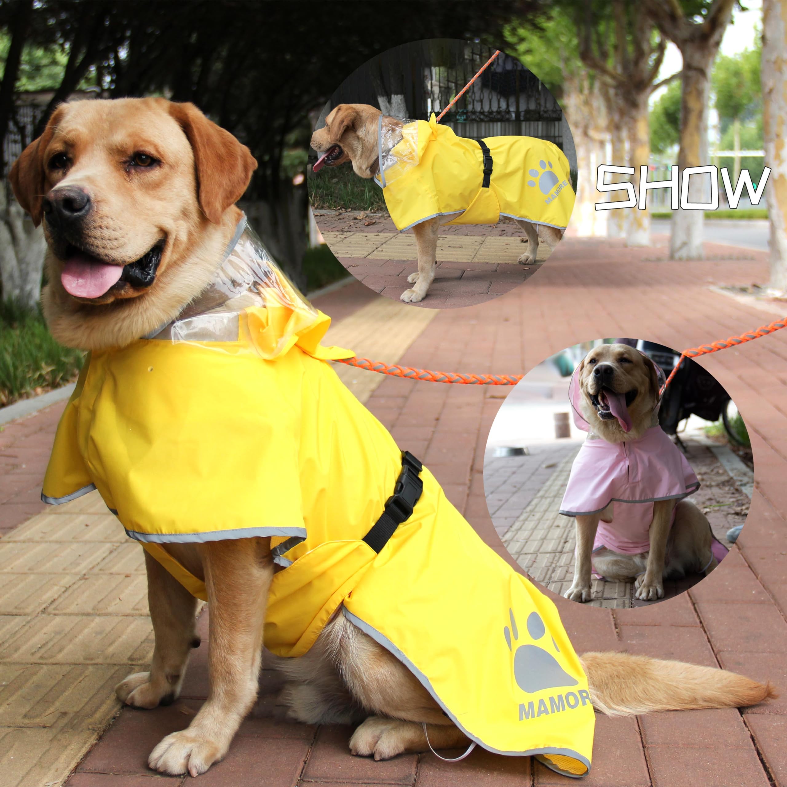 Best Raincoat For Dogs MAMORE Dog Raincoat Waterproof Hooded