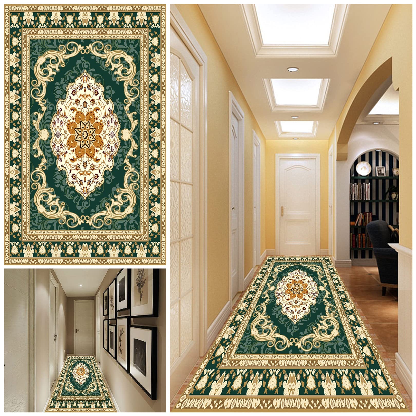 Alfombra de Pasillo 90x150cm Alfombra del Salón Fácil de cuidar Tamaños Personalizable para Pasillo Baño Grandes Cocina Pasaje, F