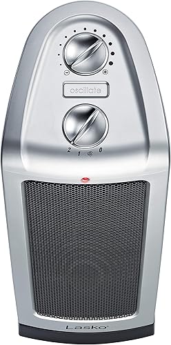 Miniatura 6 de Lasko Calentador de espacio de calefacción, 16 pulgadas, plateado