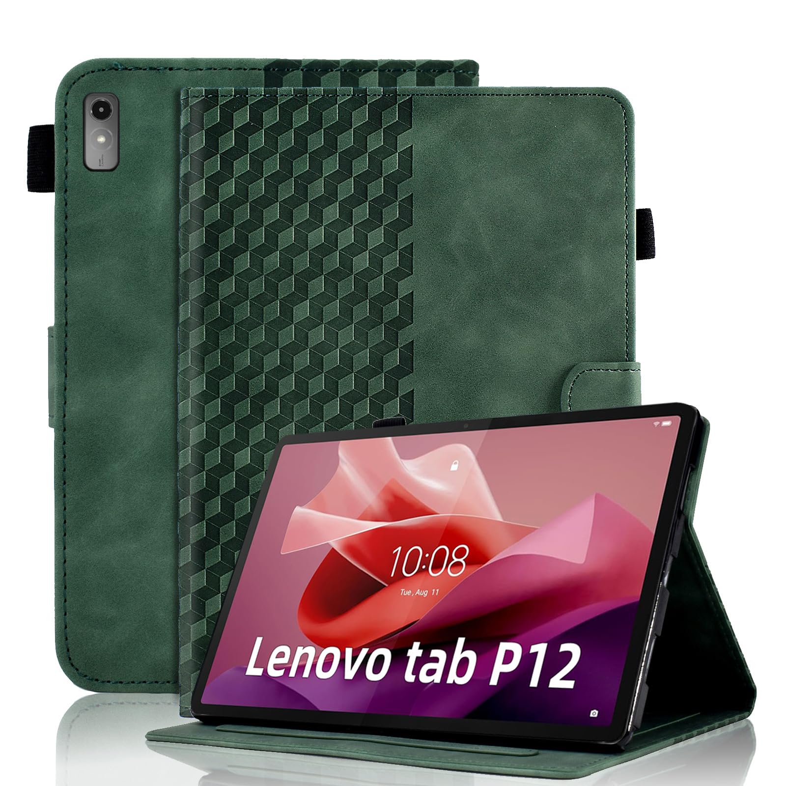 Case for Honor Pad X8a 11 Inch Tablet 2024 Protective Case Premium Leather Folio Smart Case with Auto Sleep/Wake Pen Holder Card Slot for Honor Pad X8a- Dark Green — view 252