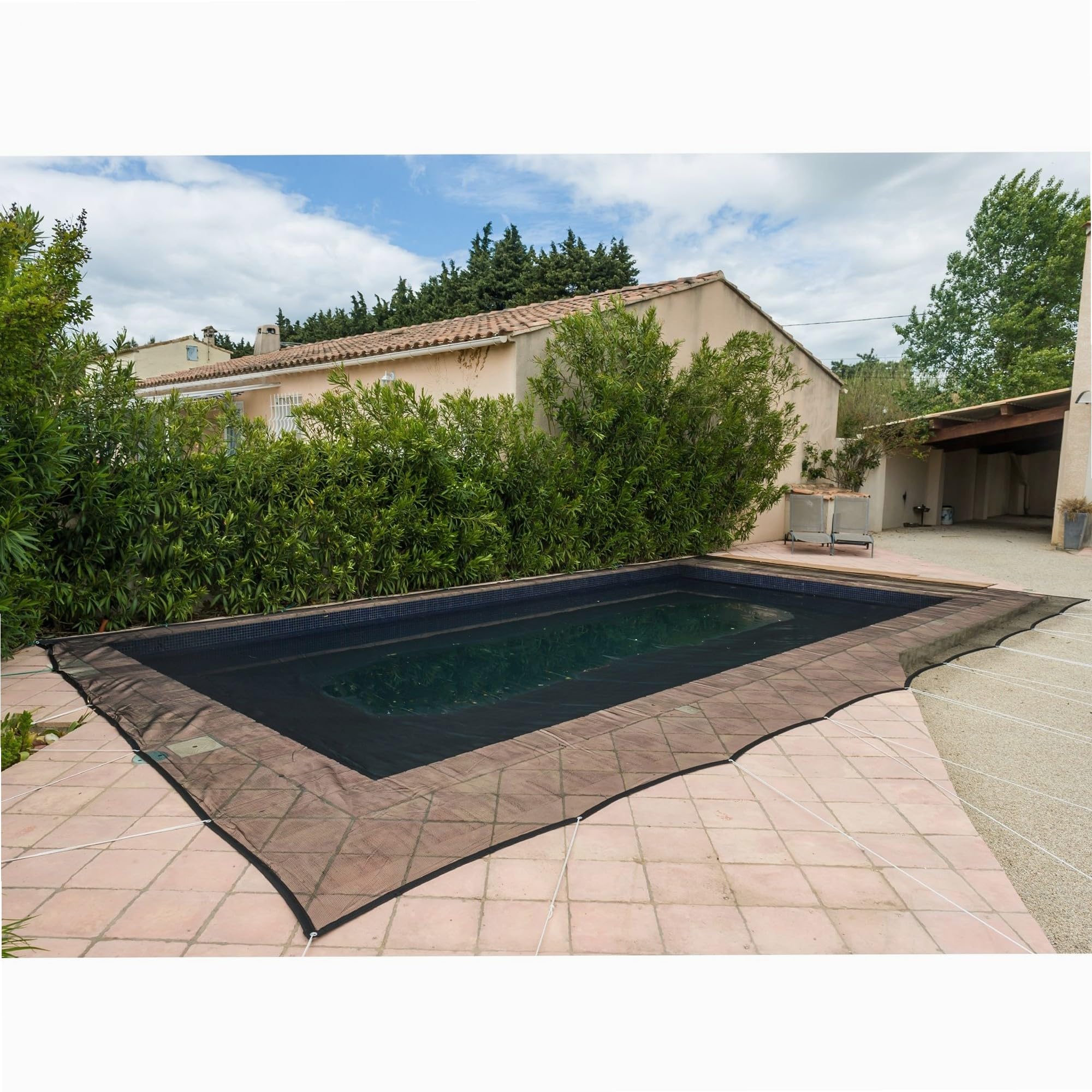 WERKA PRO Filet de Protection Piscine 100g/m2 4 x 7 m, Gris