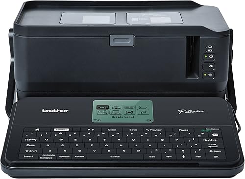 Brother Etiquetadora P-touch, Etiquetadora portátil industrial comercial/Lite, PTD800W, conectividad Wi-Fi-Mobile-PC, etiquetado multilínea extra