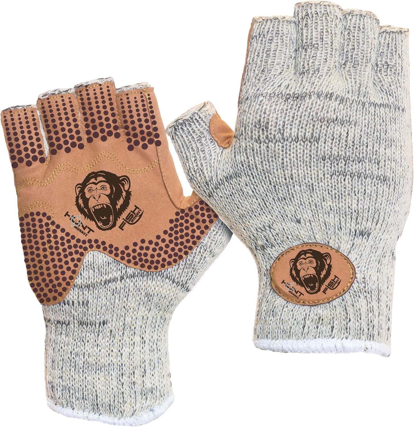 Fish Monkey Wool Winter Cold Ice Fishing Glove with Four Way Stretch and Non-Slip Superior Grip for Women and Men