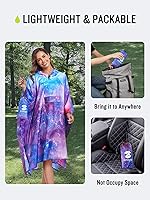 Vista 4 de Impermeable con capucha estilo poncho, para hombres y mujeres