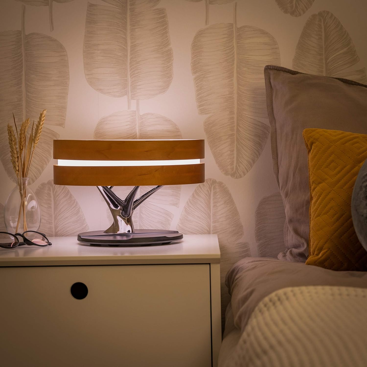 🔥 Crаzу Dеаlѕ ArrowX Wireless Charging Lamp – Bluetooth Wireless Speaker Lamp – Ultra-Elegant Tree Lamp – Two Channel Stereo Sound with Dual Speakers – Brightness Control – Ideal for Hotel, Home Use