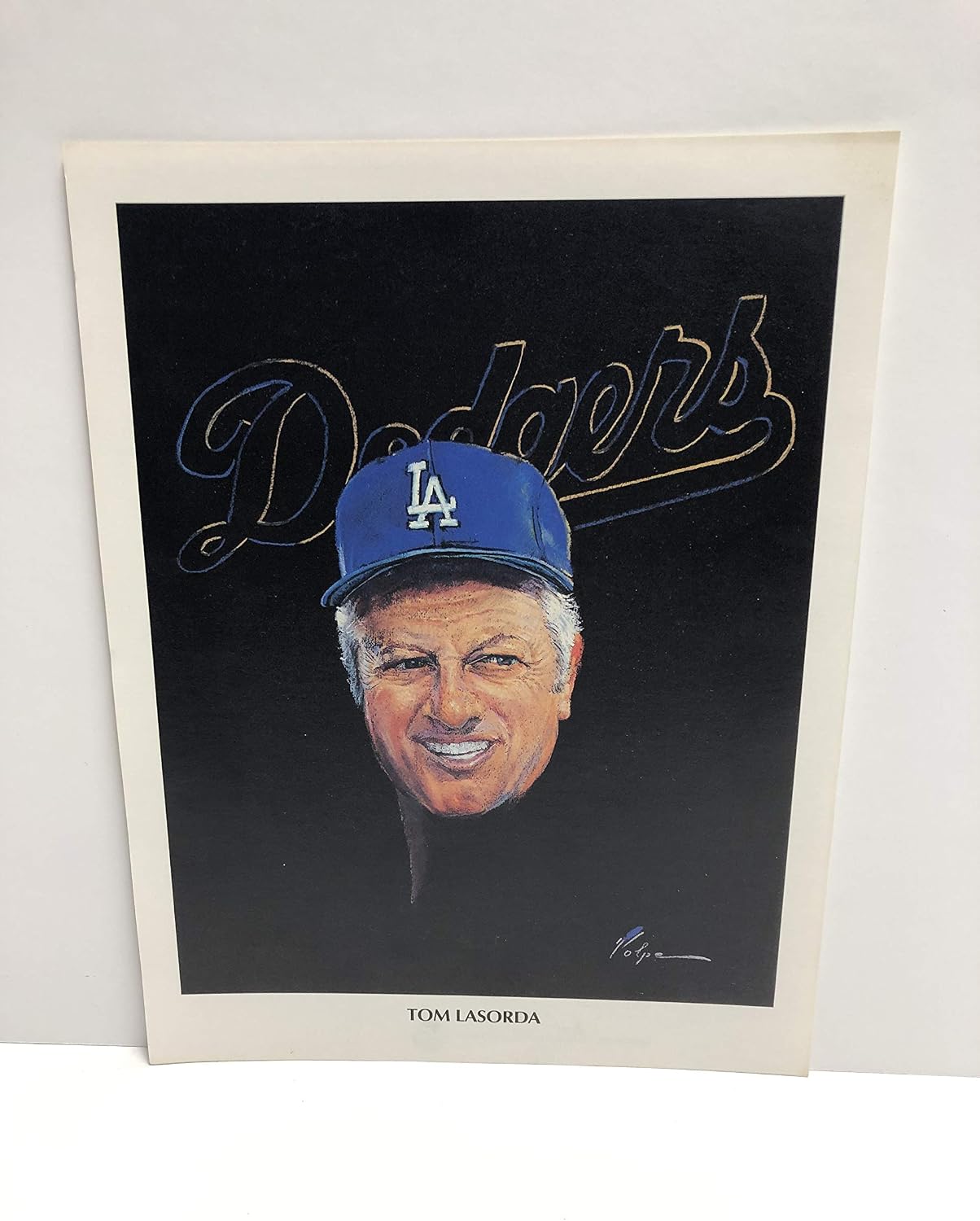 Tommy Lasorda Los Angeles Dodgers 8.5 x 