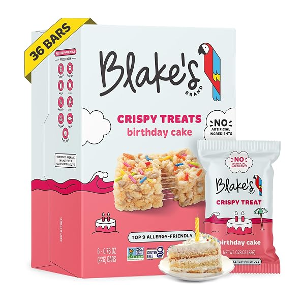 Blake’s Seed Based Crispy Treats – Nut Free, Gluten Free, Dairy Free & Vegan, Healthy Snacks for Kids or Adults, Sch