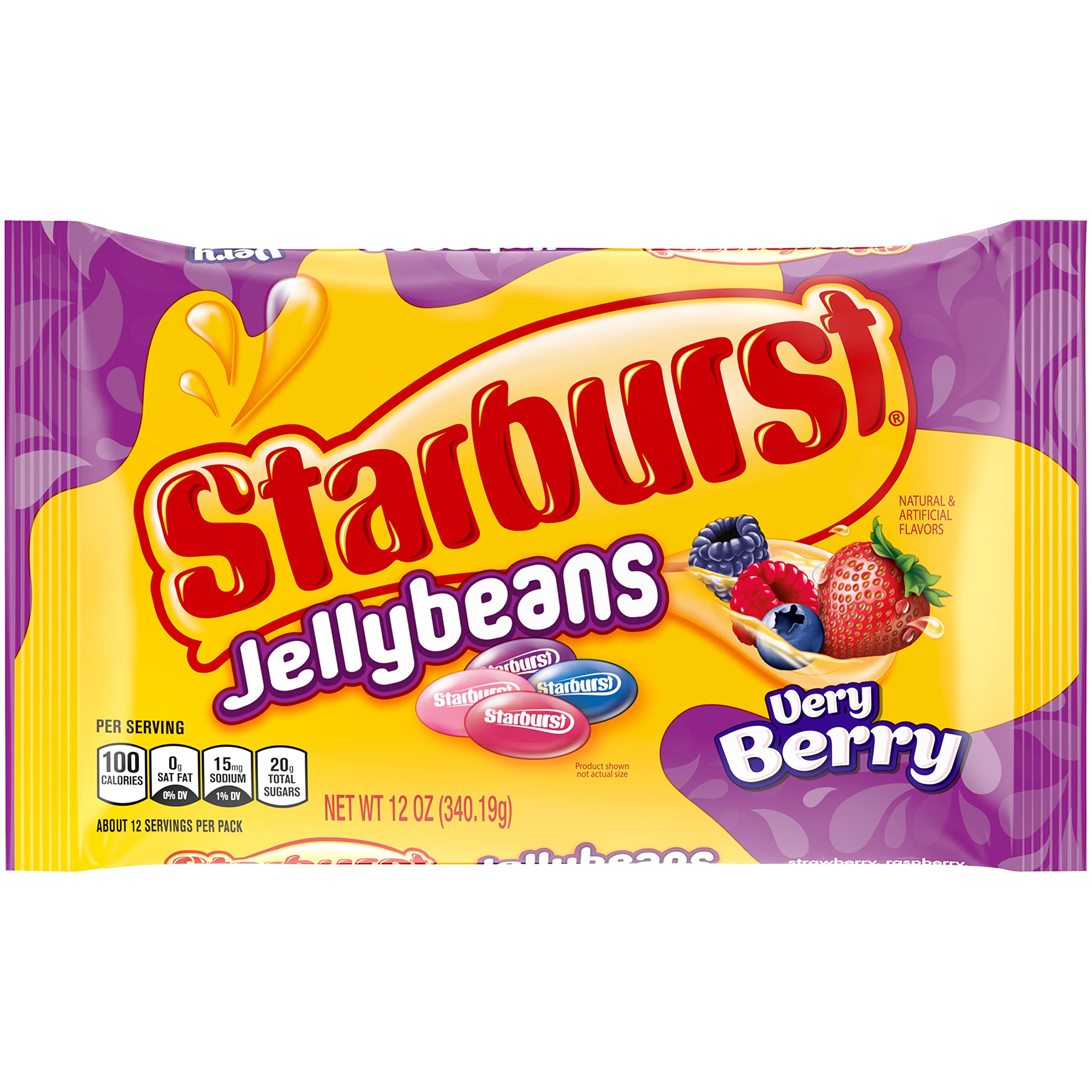 Starburst Jelly Beans Chewy Easter Candy oz Bag, Very Berry, 12 Ounce