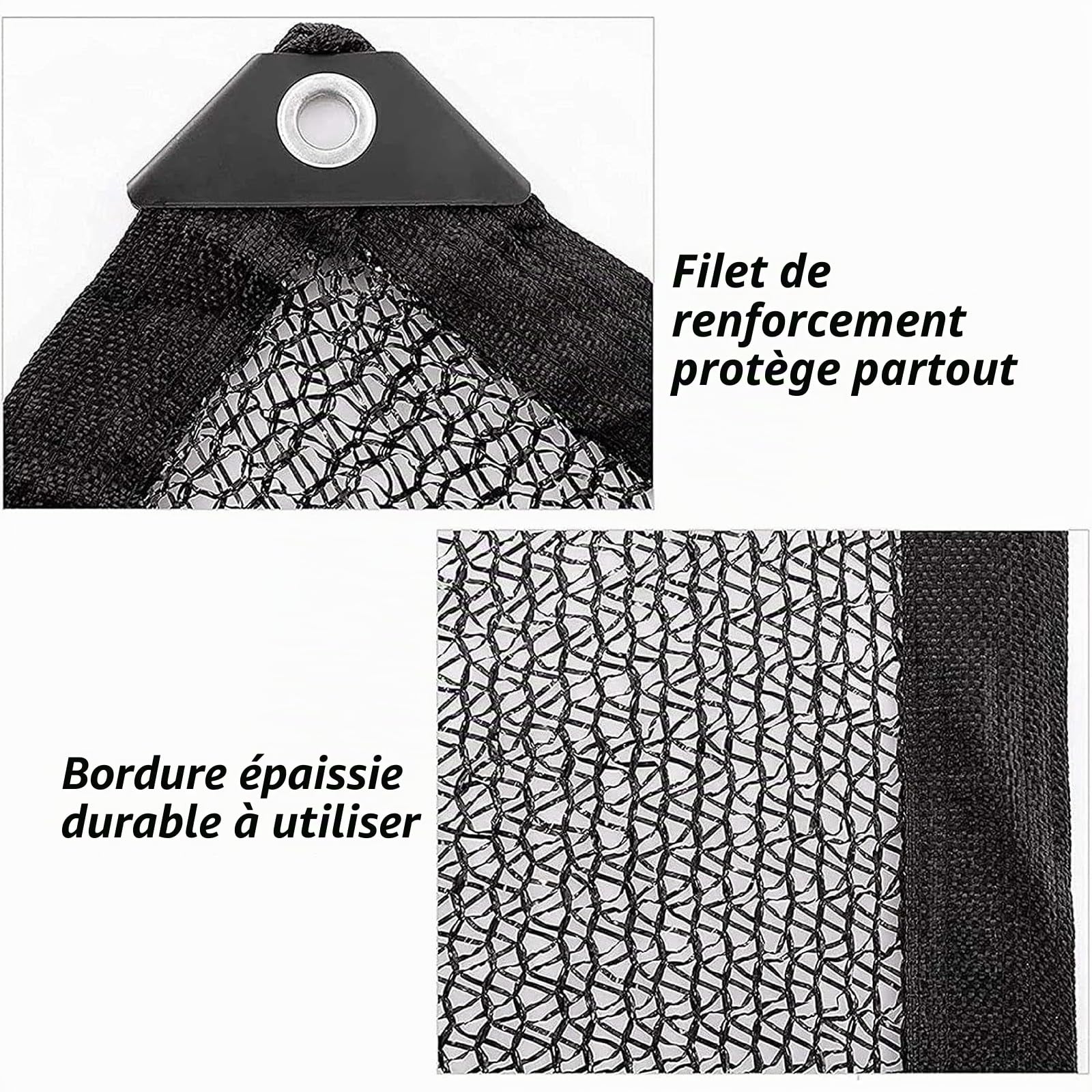 Filet de Protection Piscine 4x8m/5x10m Bâche de Protection Piscine Enterrée et Hors-Sol, Maille Fine, pour Piscines Hors-Sol Et Enterrées(black,5x10m)