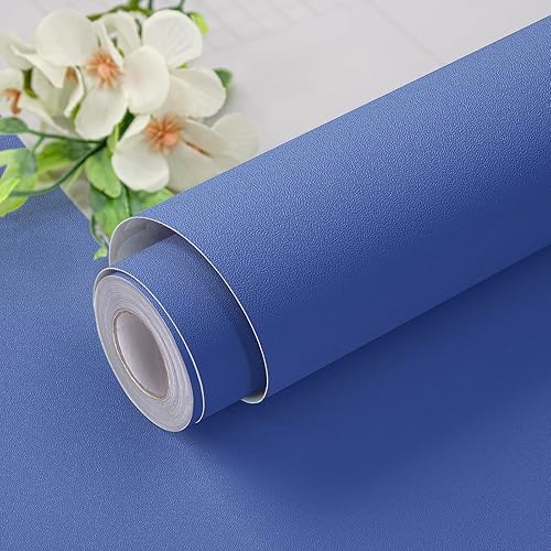 Miniatura 12 de Papel tapiz azul marino para despegar y pegar, papel de contacto azul oscuro, 15.7 x 118.1 pulgadas, papel tapiz azul marino para despegar y pegar