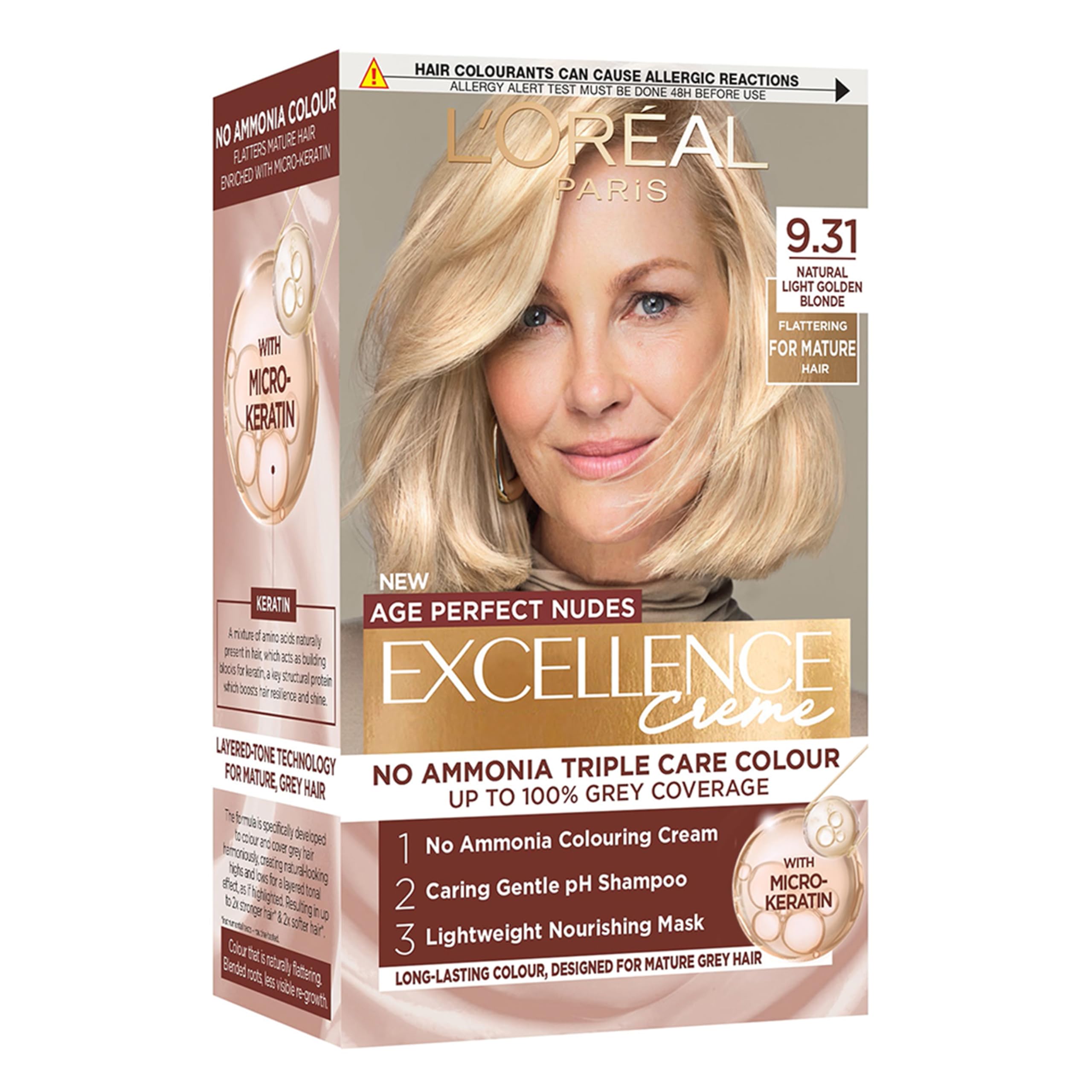 Loreal L'oreal Paris Excellence Age Perfect Nudes 9.31 Natural Light Golden Blonde