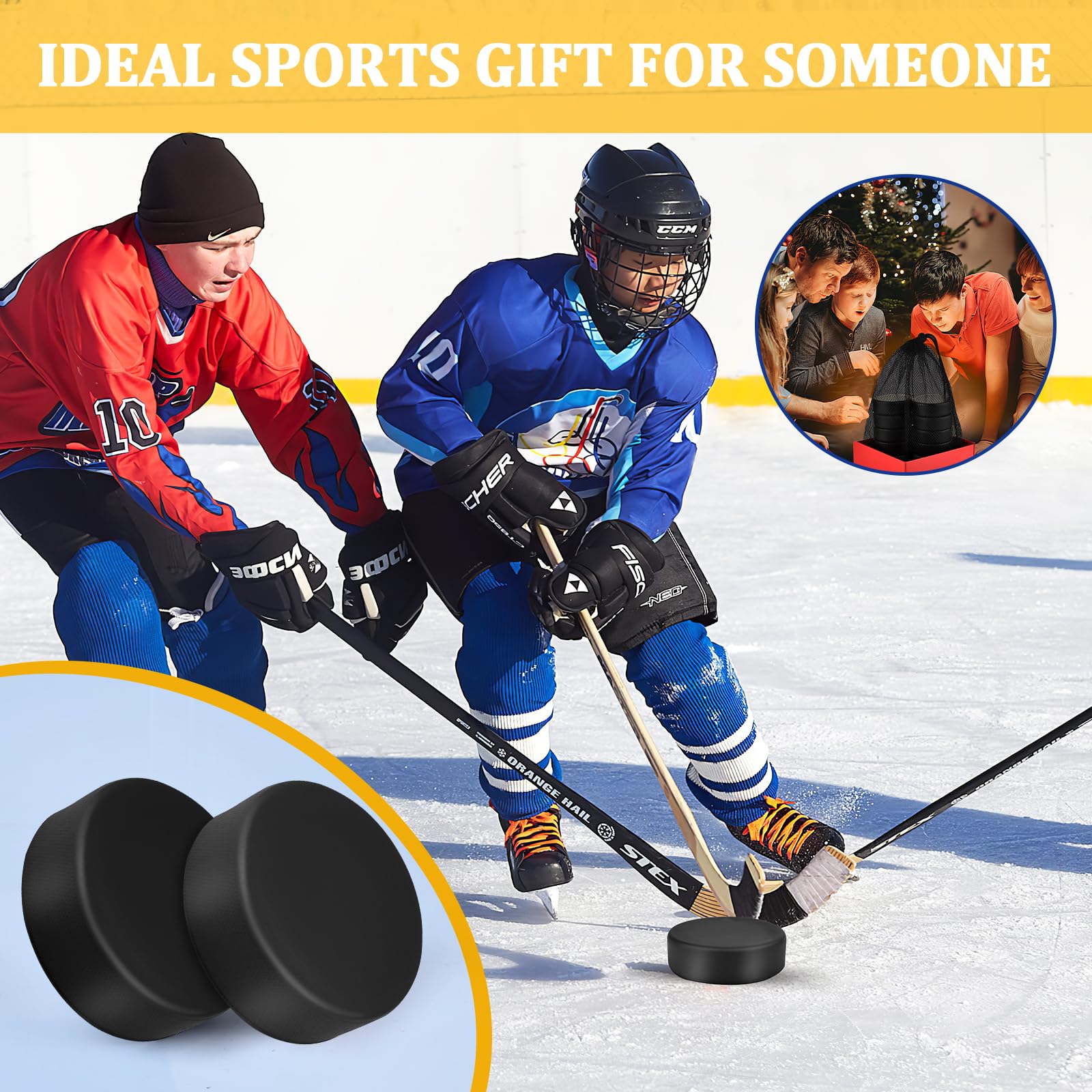 Mototo 24PCS Foam Hockey Pucks, Ice Pucks For Practicing And Black - View #6