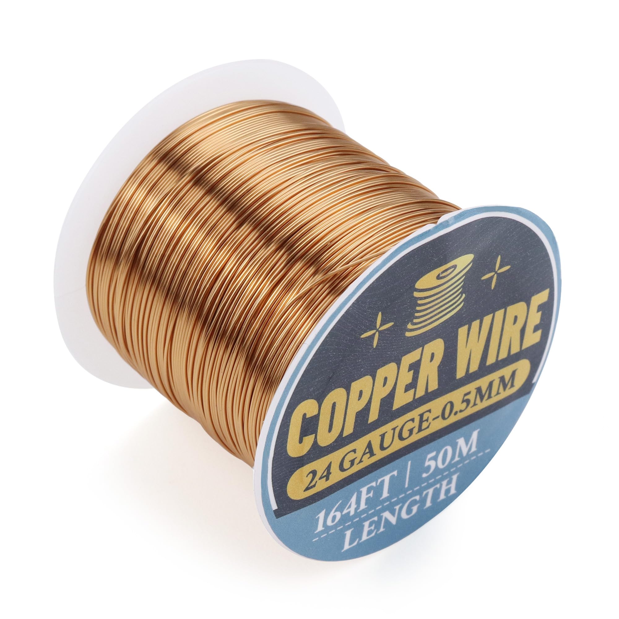 99.9% Pure Copper Wire 24 Gauge 50m, Solid, For Jewellery & Garden
