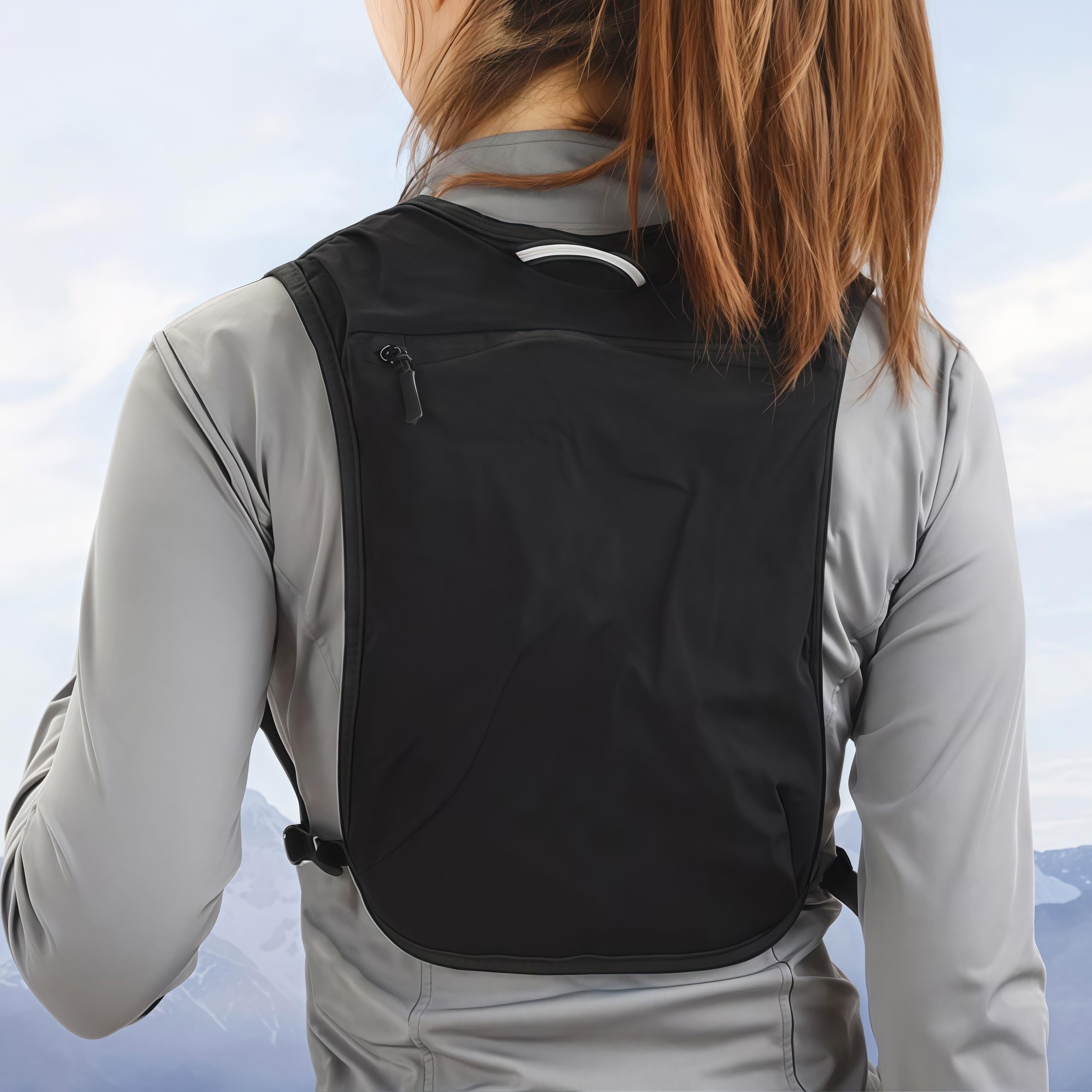 Running Vest For Men Women Lightweight Breathable Running Backpack Reflective Adjustable Hydration Vest with Phone Holder & Storage Functional Running Accessories For Cycling Hiking Marathon — view 4