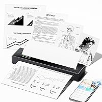 TATTMUSE Stampante Portatile, A4 Stampante Termica Compatibile con iPhone/PC/USB