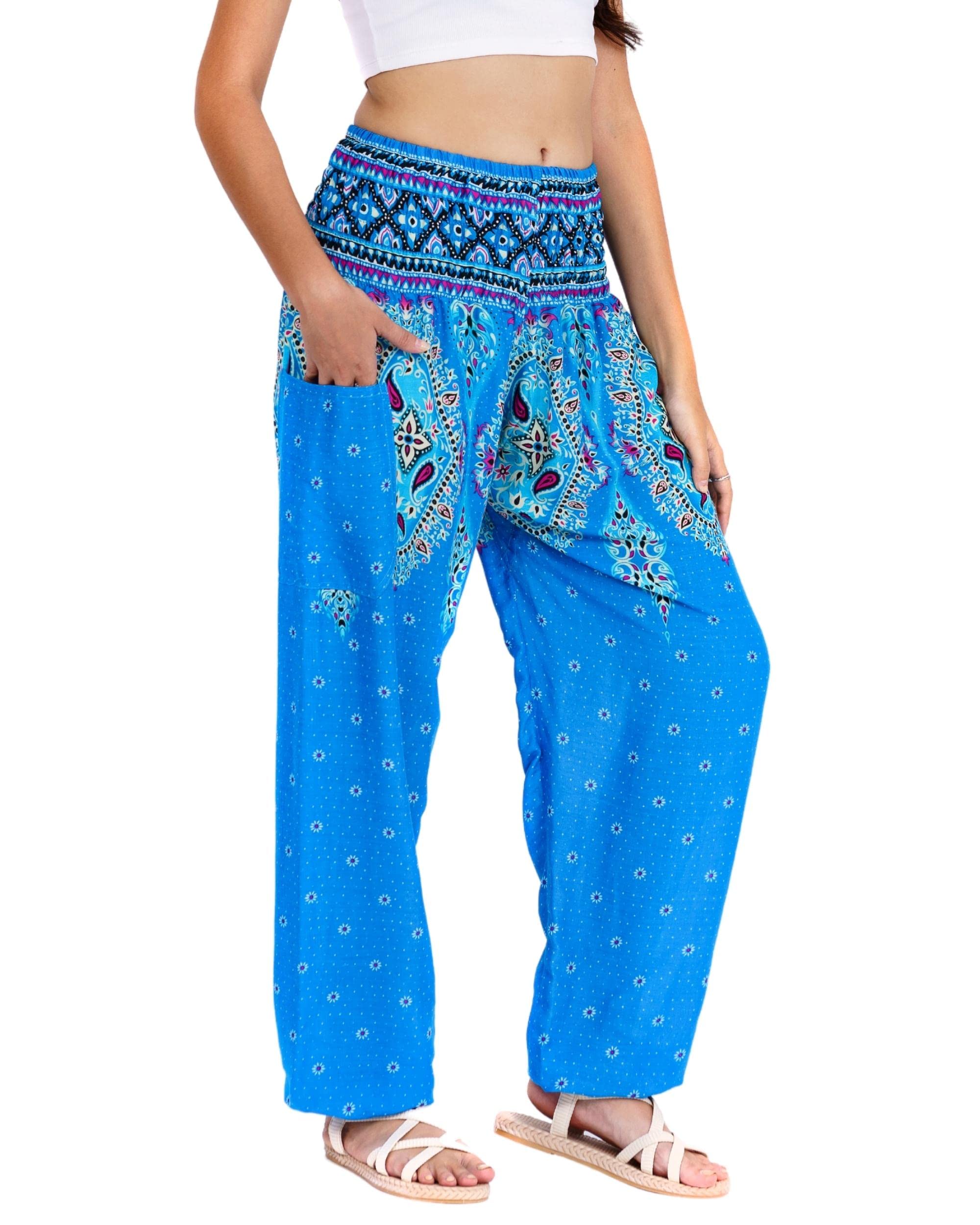 Lofbaz Harem Pants for Women Yoga Boho Hippie Clothing Womens Palazzo Bohemian Pajama Trousers Beach Indian Gypsy Genie Clothes — view 14